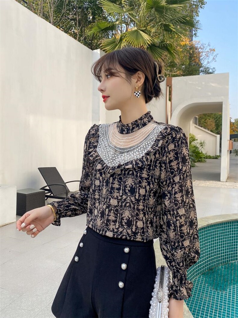 （现货）早春新款雪纺衬衫，女装衬衫，起奢