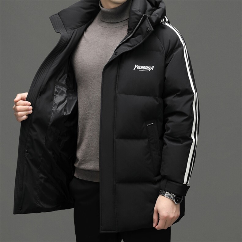 2023冬季新款男士加厚保暖羽绒服中年男装商务休闲连帽上衣外套,男装羽绒服,电商B212（原钱塘6029）
