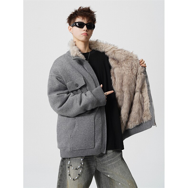 现货高品质可供得物加绒加厚座山雕针织外套310A-2ZSD2305P188,女装短外套,星座310A-2