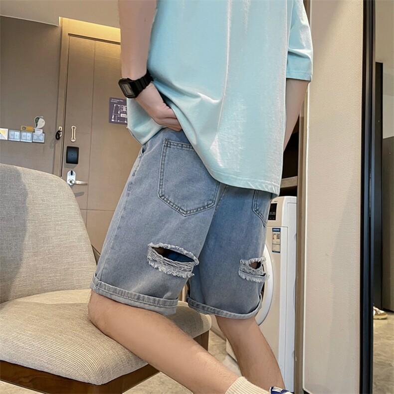 潮流春季牛仔裤男牛仔短裤D201P33,男装牛仔裤,星座1116-2