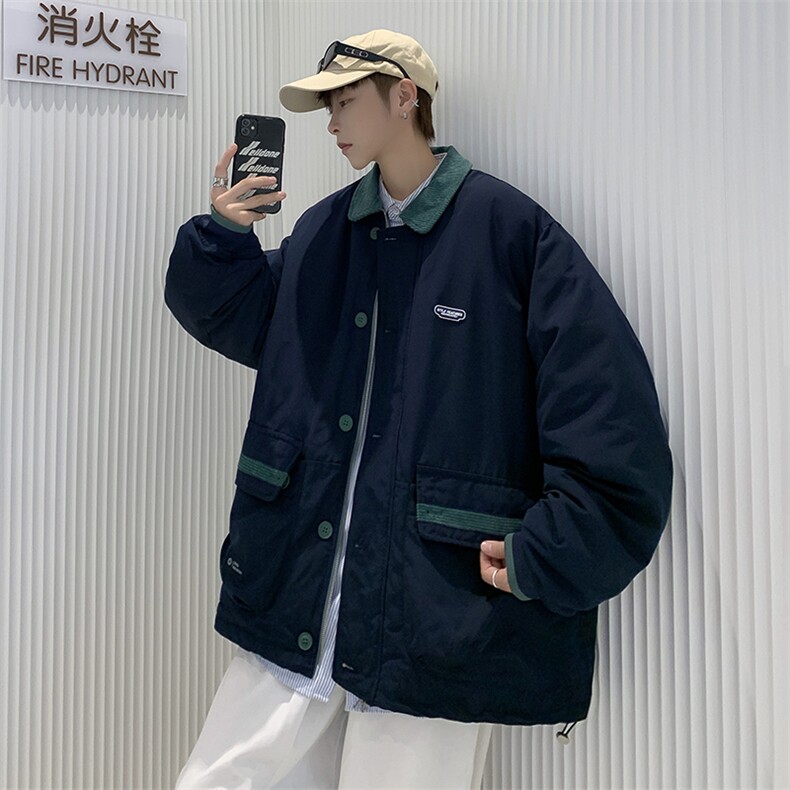 2022外套男秋冬韩版潮流潮牌棉服男休闲百搭上衣棉衣M0814-P85,男装棉衣,星座308B-1