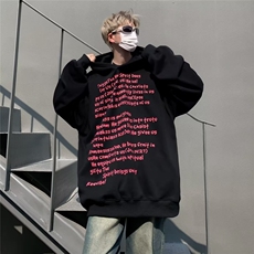 美式高街重磅连帽卫衣男女潮牌潮流字母印花帽衫Y8048-P50，男装卫衣，星座1109-3