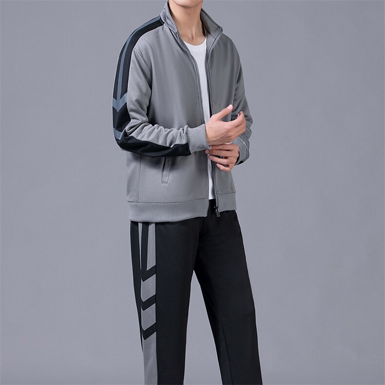 卫衣男衣服纯色连帽长袖运动套装男士春装宽松上衣套头外套三家套,男装休闲套装,电商B212（原钱塘6029）