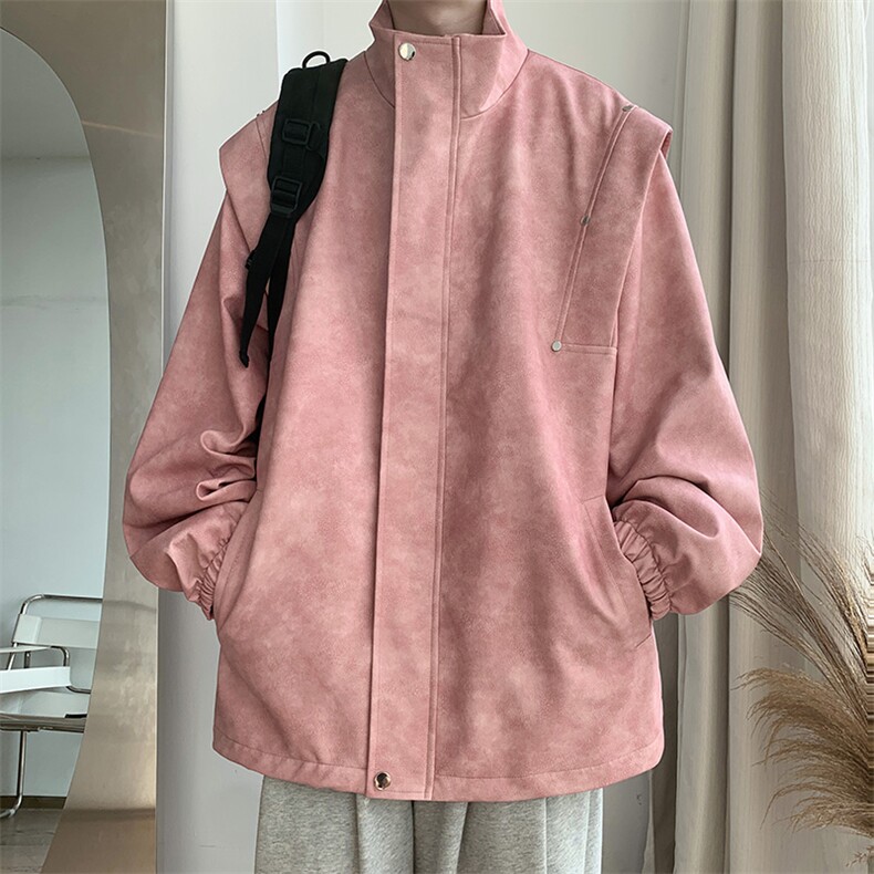 PY178/P95秋装新款水洗复古磨砂皮衣男士皮夹克个性休闲男外套,男装夹克,电商基地A050