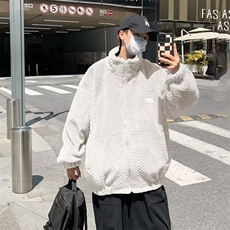 暗纹立领羊羔毛棉衣男生冬季港风潮HY92P80，男装棉衣，星座1116-2