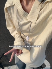 XZ809A/SYR17/特P25/控48肌理感设计感翻领长袖POLOT恤卫衣，男装T恤，星座809A(原222-1)