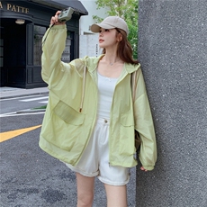 轻薄连帽防晒衣外套女夏季2025新款网红爆款减龄流行超火上衣夹克，女装短外套，2C176