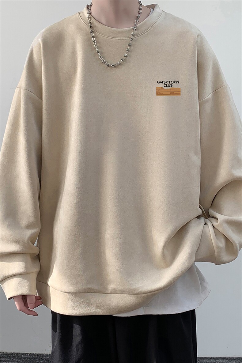 麂皮绒卫衣男大码重磅长袖t恤男JW81350-P35,男装卫衣,电商A040