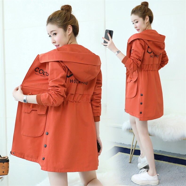 2021年秋季风衣潮流翻领韩版百搭简约时尚气质甜美中长款,女装风衣,依恋蒂丝