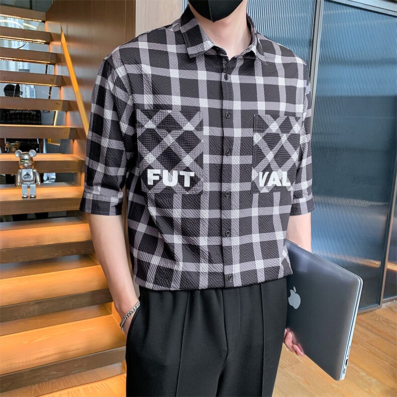 23年男士短袖衬衣A210-CS11-P55,男装T恤,电商A210