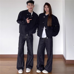 【有货】DXZ58-P68新中式垫肩斜门襟西服外套男解构设计感夹克图片