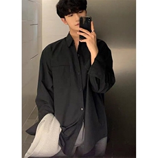春秋夏廓形骨感衬衫男痞帅设计感小众开衫外套衬衣上衣CS372，男装衬衫，星座1116A（原606A-3）