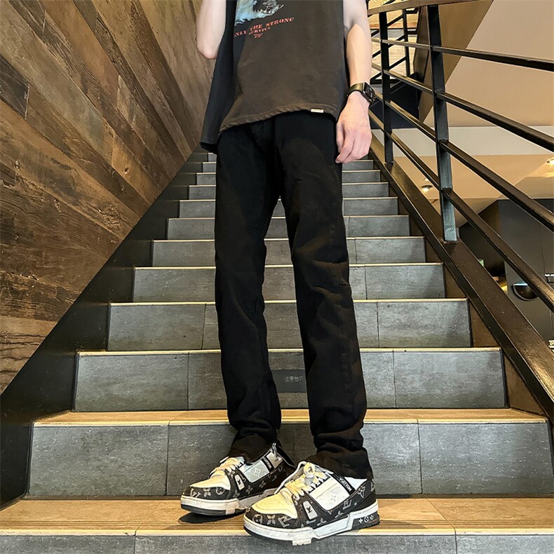 2024秋季新款外景大码美式修身拉链牛仔裤M-5XGK24384-P60,男装牛仔裤,电商A022