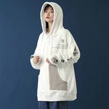 280斤可穿大码慵懒风卫衣2023秋季新款中性风男女无性别连帽上衣图片
