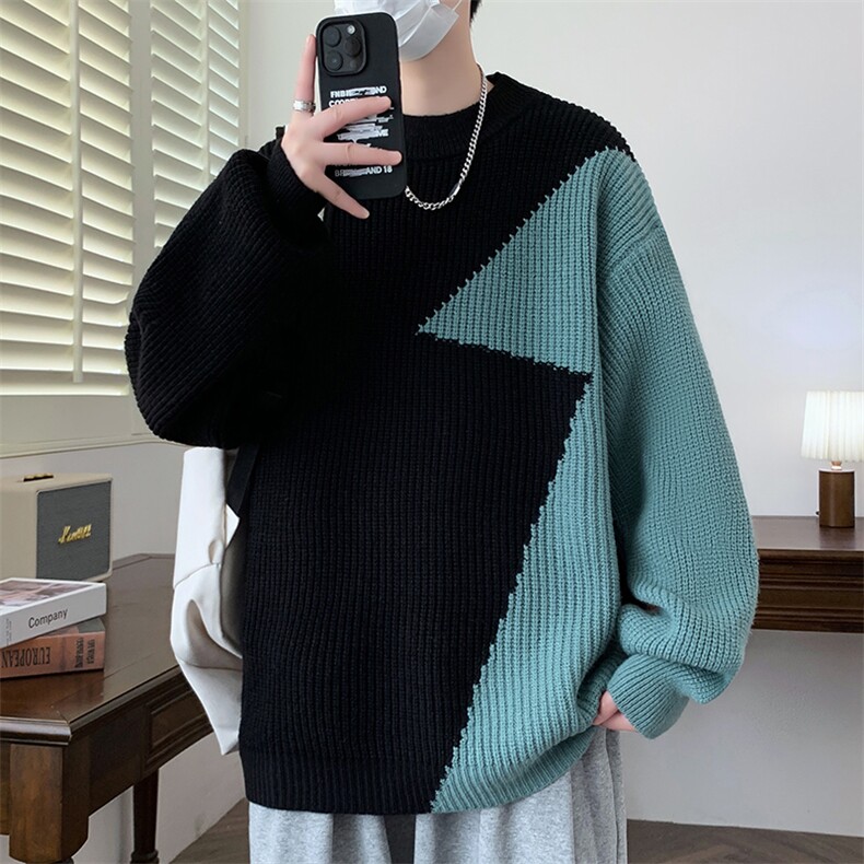 【新品】2025秋冬男士时尚休闲百搭针织毛衣潮流-M5106-P45图片