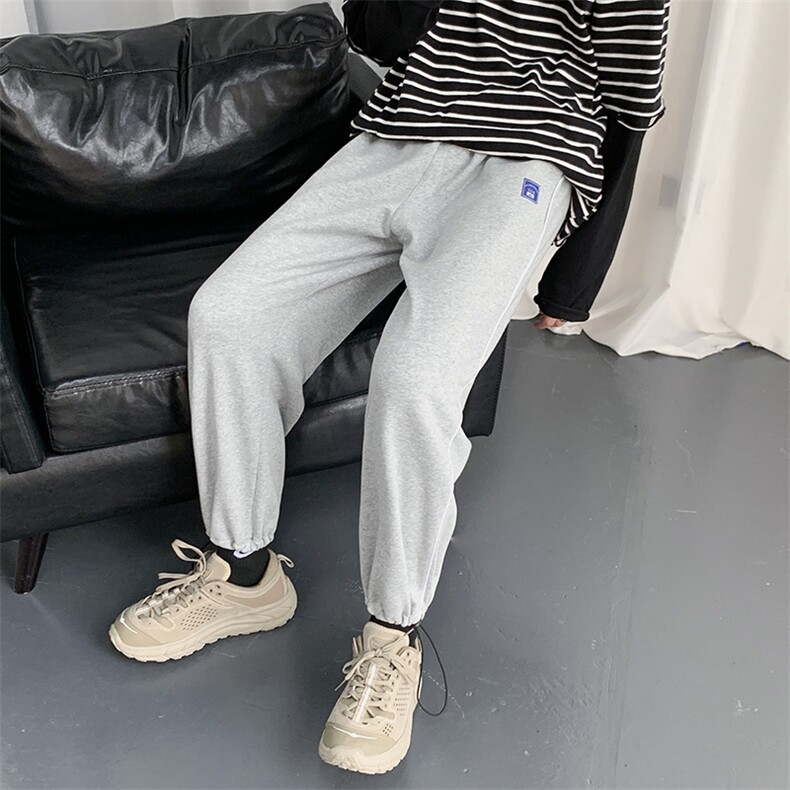 K2021-P45秋季港风大码潮流宽松卫裤抽绳束脚裤运动休闲裤,男装休闲裤,电商A009A（原A058A）