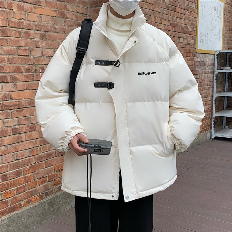 美式高阶防水棉衣青春校园情侣棉袄立领潮牌飞机扣,男装棉衣,星座907
