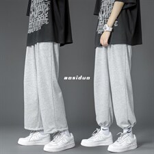 主推有大码(S-5XL）夏季薄款宽松休闲卫裤九分裤男A01特P25-限48,男装休闲裤,电商B377