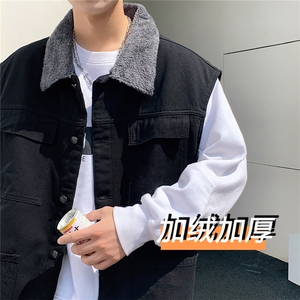 MJ214J-p65-限价98 M-5XL抖音情侣棉马甲男外穿大码羊羔毛cityboy图片