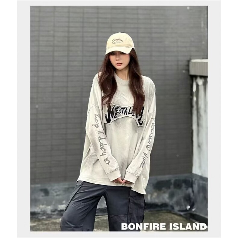 1506A/GW230/P49印花秋冬卫衣春秋季韩版新款圆领宽松上衣1，男装卫衣，星座1506A