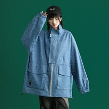 2026秋装新款韩版潮青春个性宽松夹克情侣外套G510--P75控98--，男装夹克，A247A