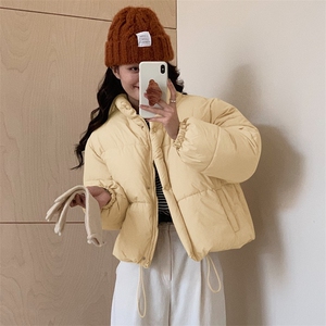 825#高品质手塞棉 小个子立领棉服女短款加厚面包服外套女图片