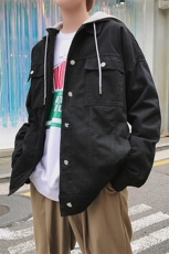 秋季新款港风潮流拼接连帽外套宽松夹克男士上衣DS167T，男装夹克，电商A102