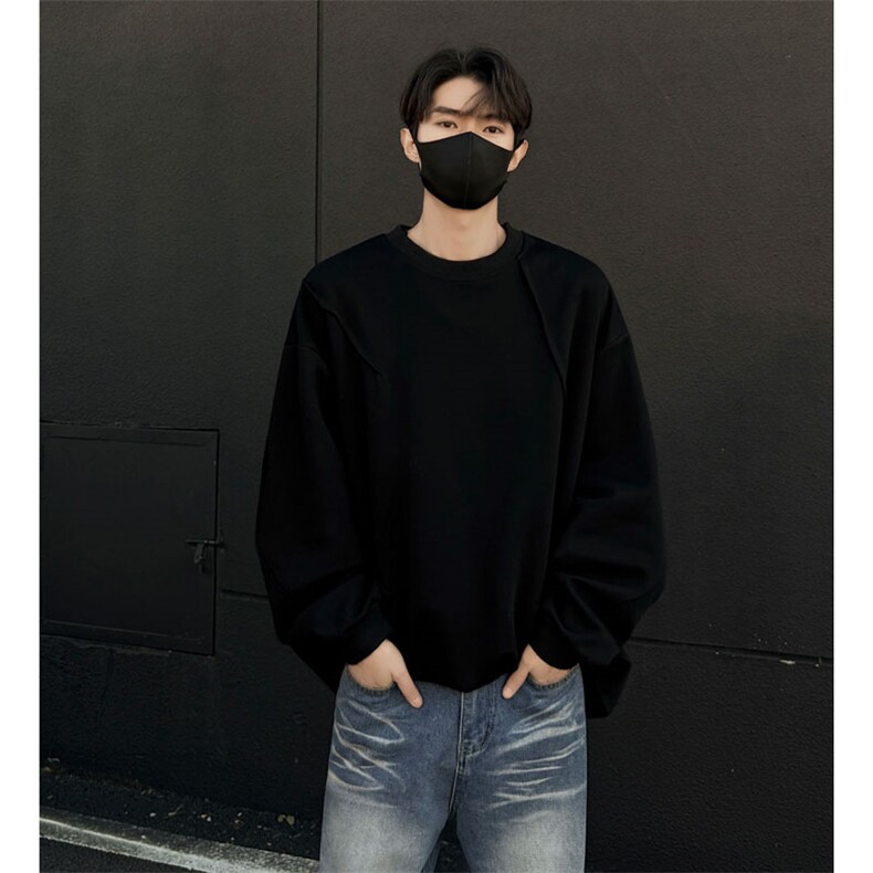 2025新款圆领宽松美式潮牌百搭卫衣YY6876-P48，男装卫衣，电商C216