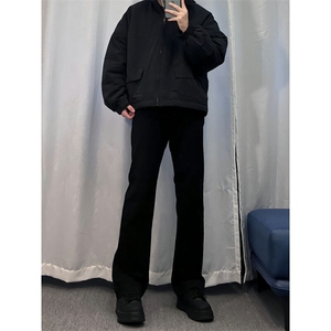 cleanfit弹力纯色修身直筒牛仔裤修身窄版直筒裤显瘦 加绒65图片