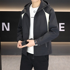 秋季夹克三防面料连帽外套型男商务休闲百搭青年外套男N9812-P135，男装夹克，星座310B-3