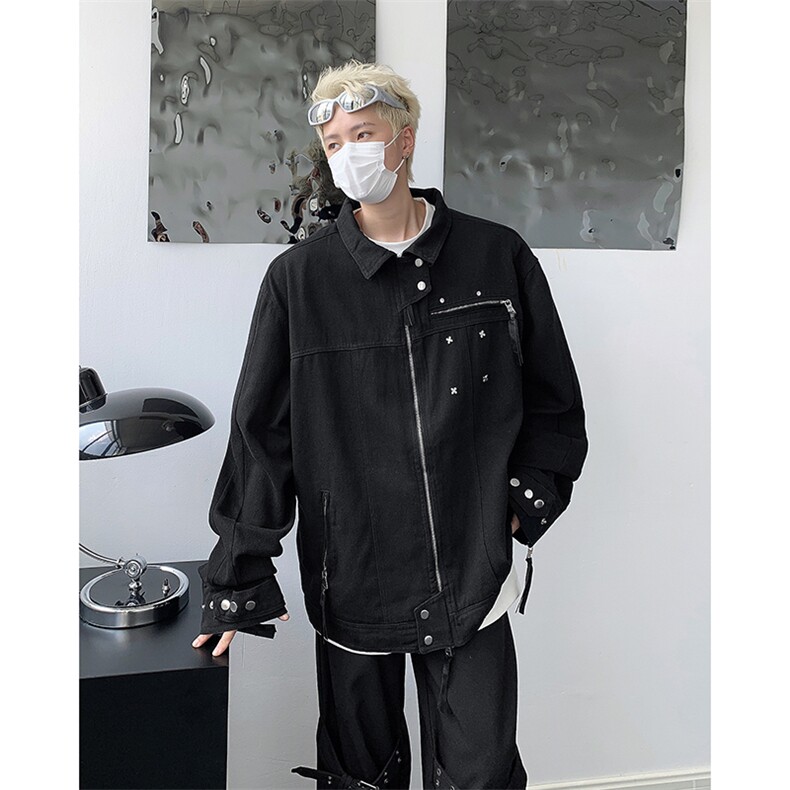美式复古高街外套男春秋季高级感设计感小众潮牌夹克JK85488-p88,男装夹克,星座1008