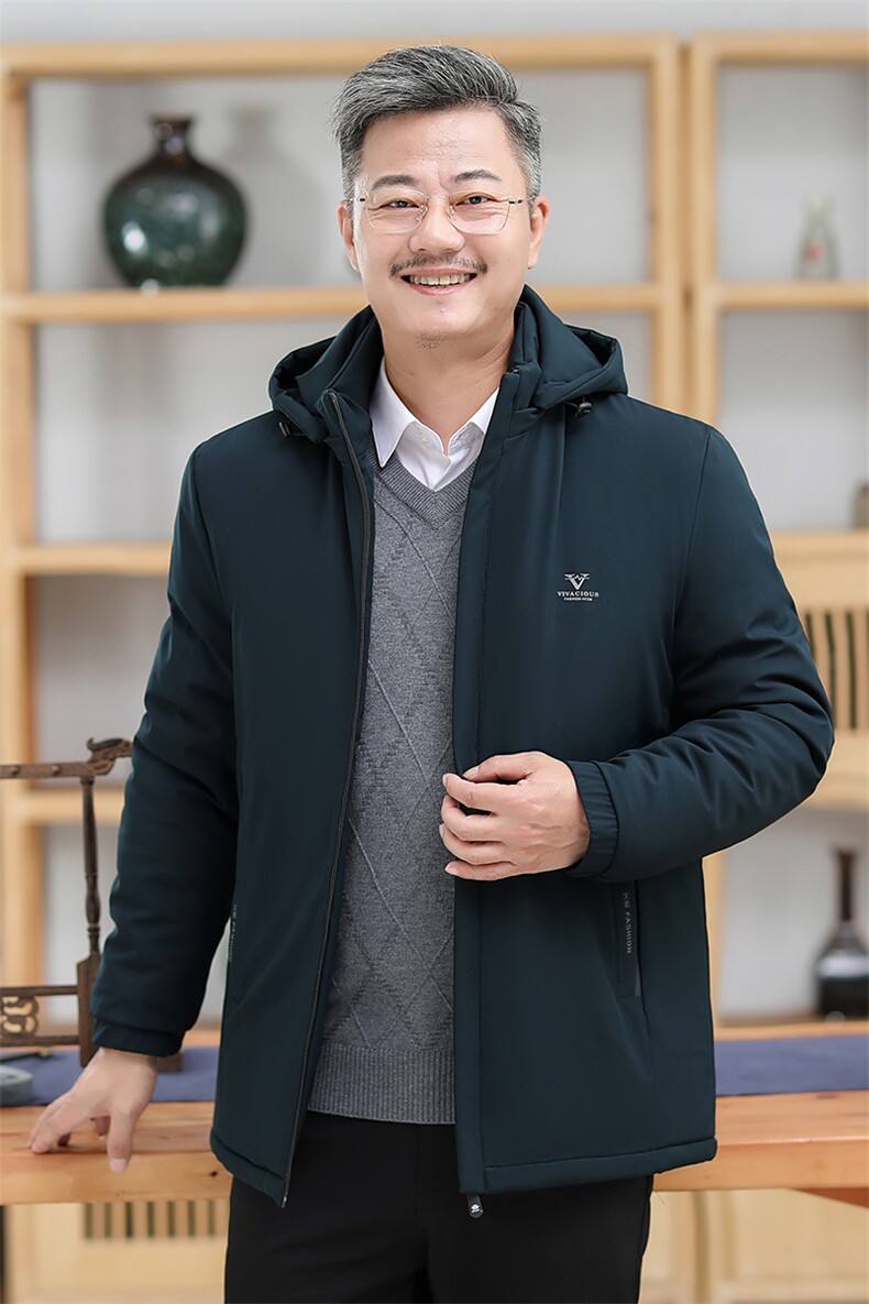 男士2023年冬季新款连帽棉衣外套修身时尚休闲上衣,男装棉衣,电商B360