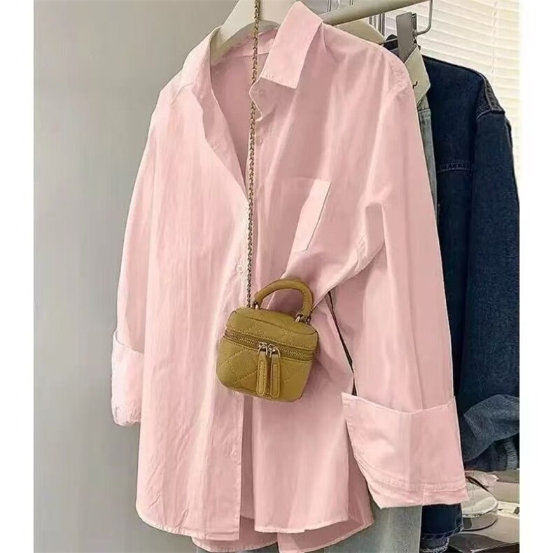 拉夏贝尔克莱因蓝色长袖衬衫女夏季2025新款防晒衬衣外套上衣，男装防晒衣，星座506A