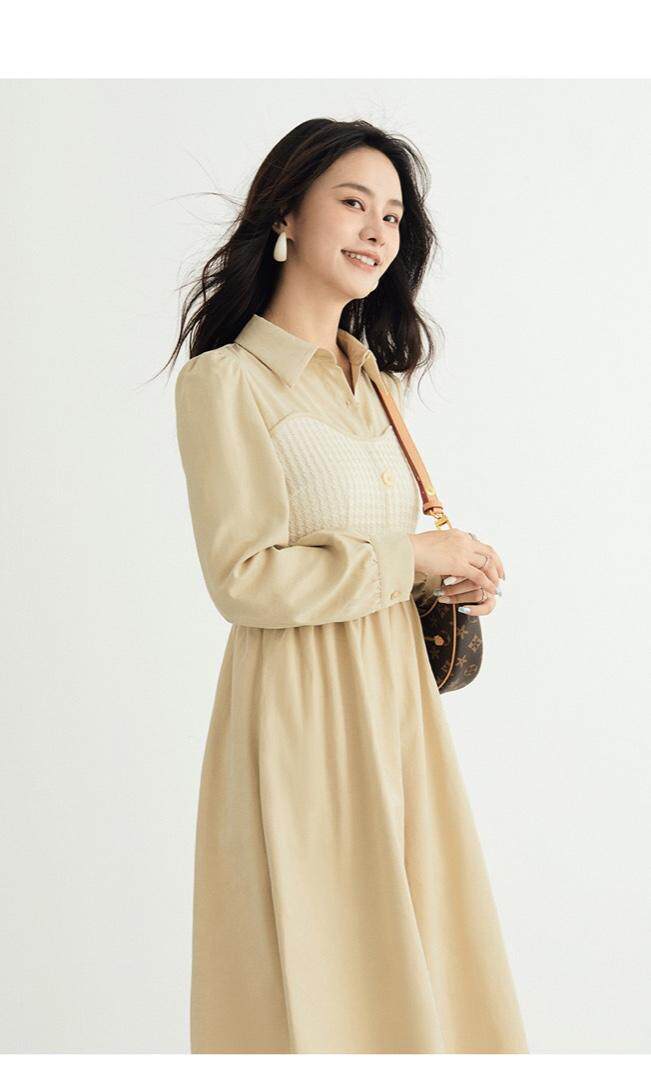 【现货】22秋季新品拼接修身连衣裙，女装连衣裙，"JINI PIUS及加"