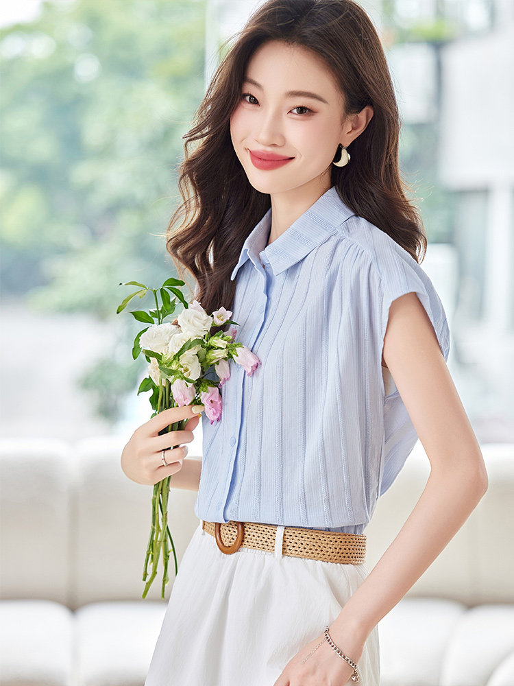 通勤气质时尚套装裙女2025夏季新款翻领衬衣显瘦A字半身裙两件套,女装套装/套裙,悦祺