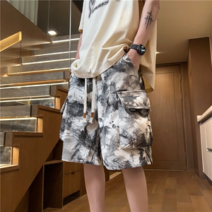 夏季新款工装多口袋短裤男宽松大码中裤休闲裤子D44*P30控58图片