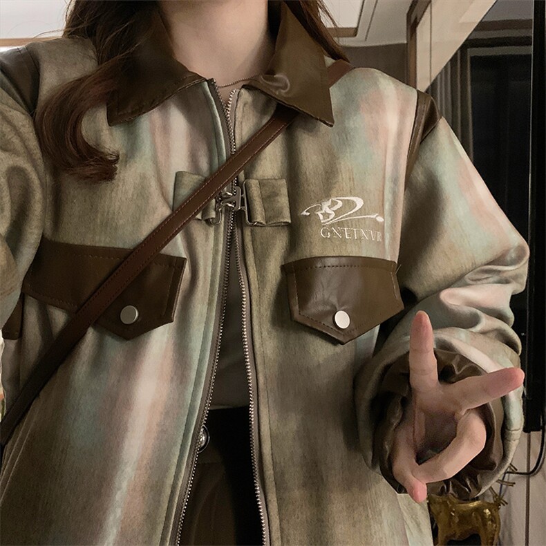 美式复古夹克女2025秋冬新款加厚棉衣潮牌小香风外套C603-P100,男装夹克,星座911-2(原星座613-2）
