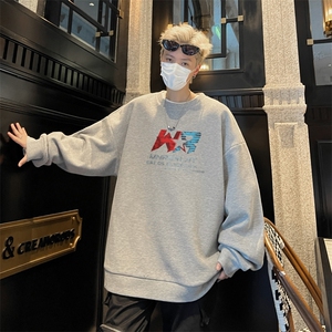 华夫格！华夫格上衣男圆领华夫格卫衣男大码长袖t恤男HY227-特P23图片
