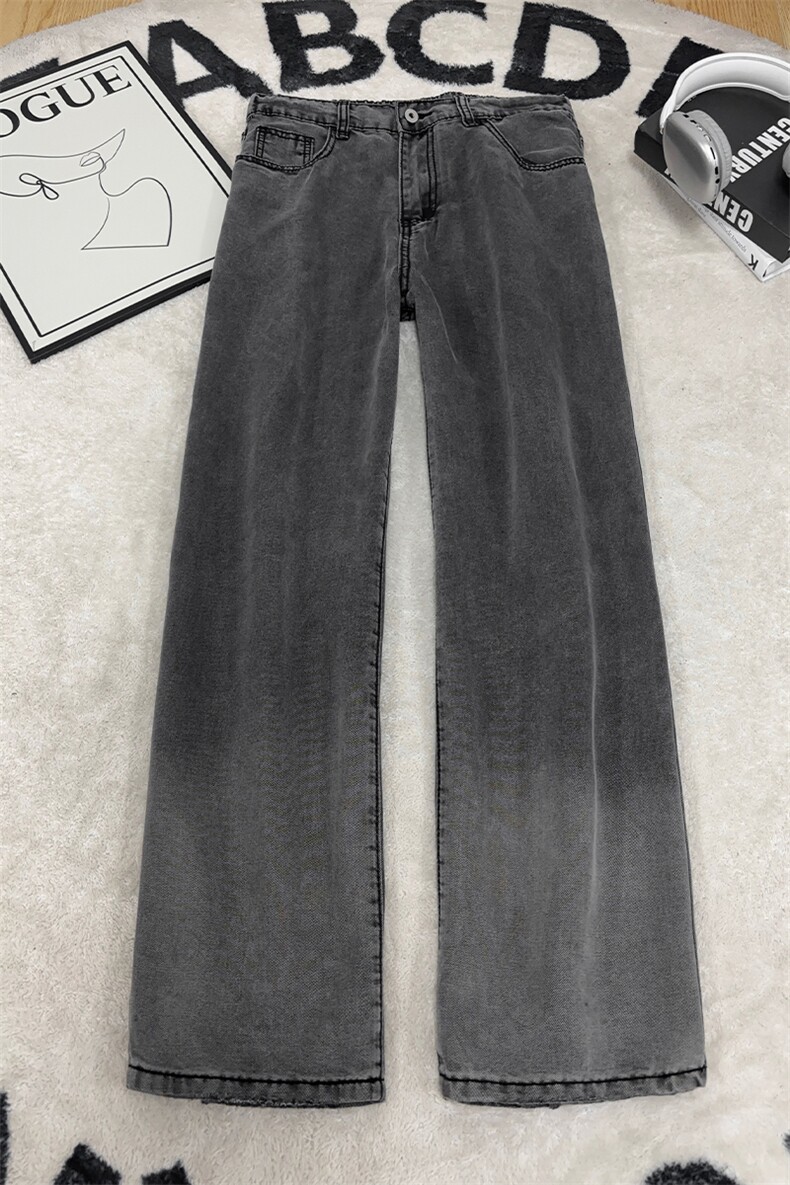 B221美式ins高街直筒渐变色莱赛尔冰丝牛仔裤LK25484-特P40控78,男装牛仔裤,电商B221