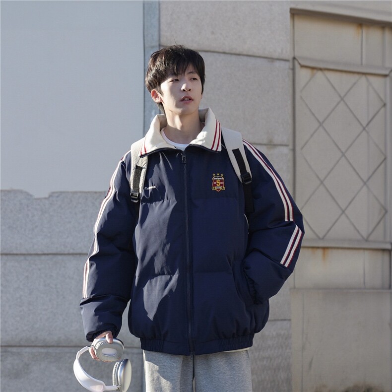 美式棉服男冬季加厚青少年面包服2025新款男生棉衣外套,男装棉衣,星座1210-1
