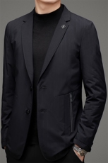 CSYR88619钱塘2020-2冬季厚款商务休闲简约中年男士羽绒西服P195，男装西服，钱塘207-2