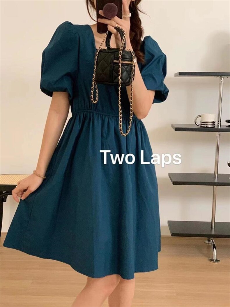 夏季新品：后背系绳设计连衣裙，女装连衣裙，TWO LAPS