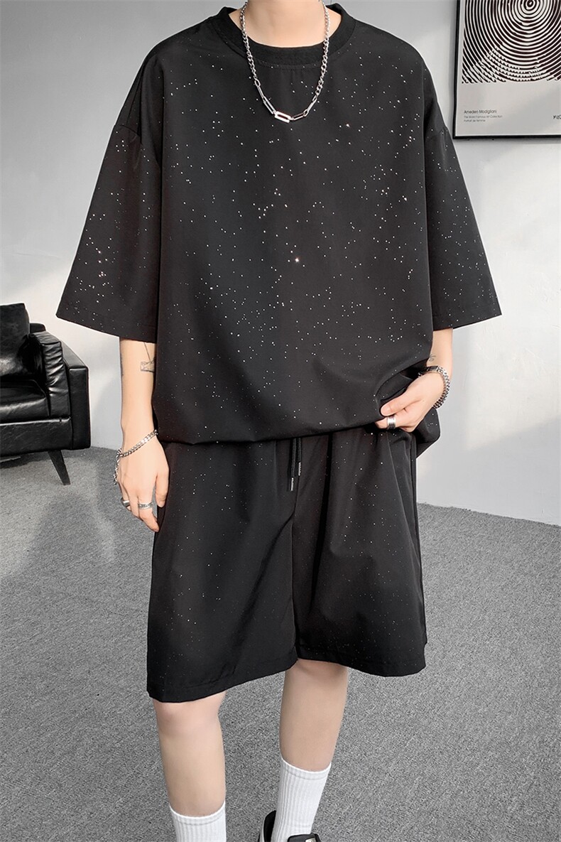 8XL-M特大码休闲运动套装男士夏季短袖短裤衣服一套男装TZ103P32,男装休闲套装,电商D206-1