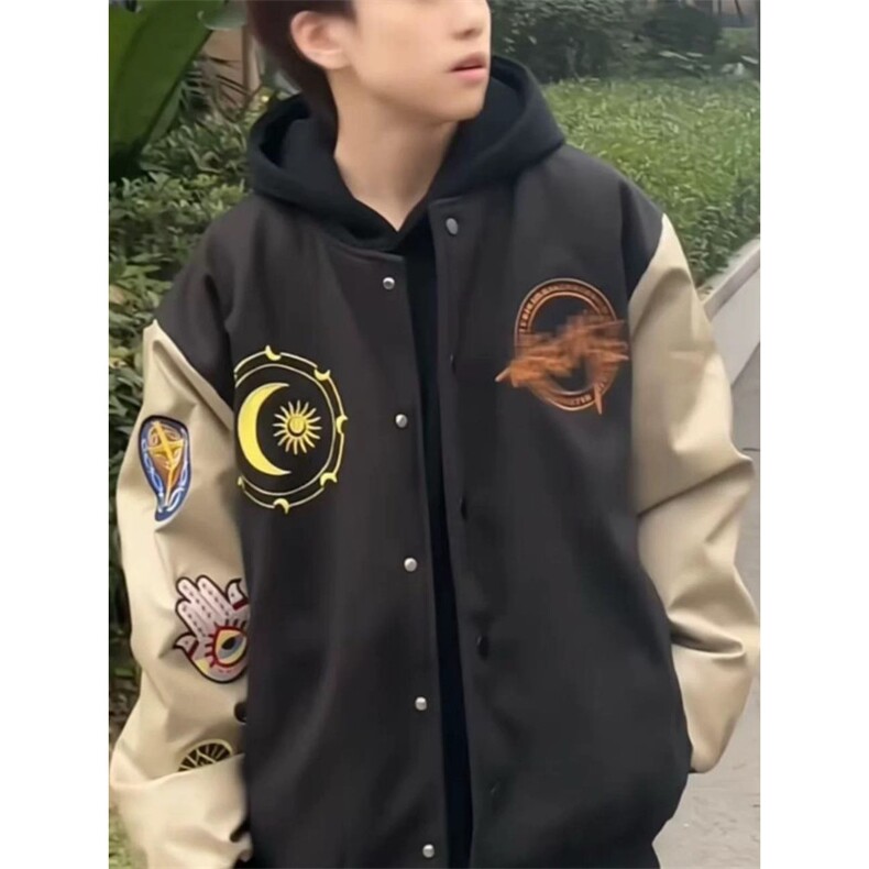 【有货】DJK162-批70自制款重工刺绣棒球服男女春秋新款夹克外套,男装夹克,星座603-2