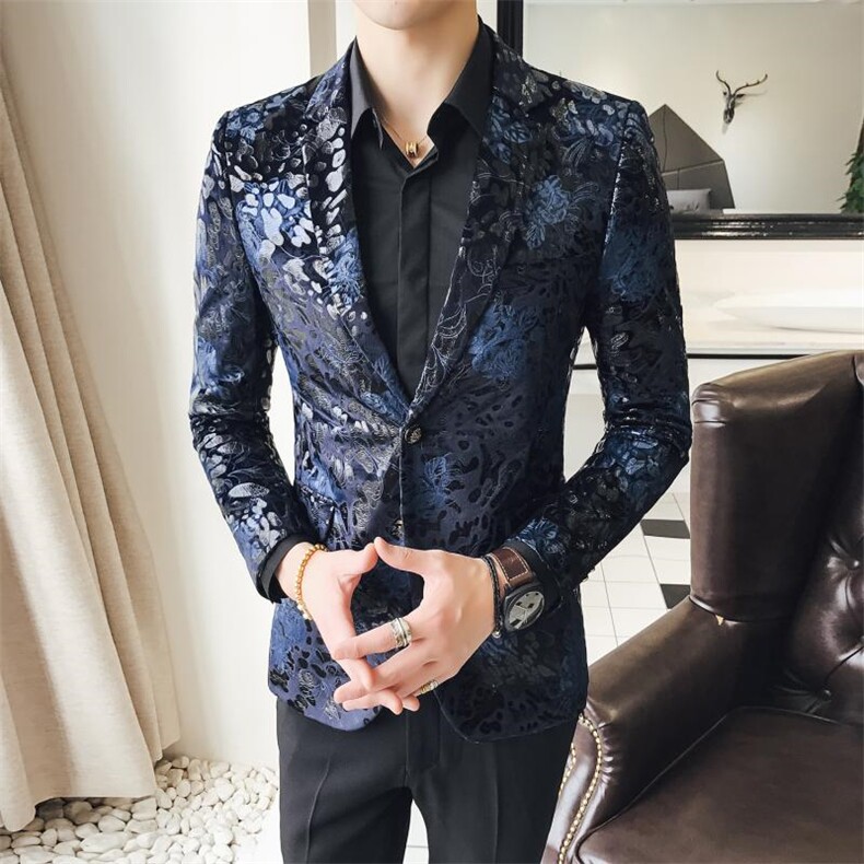 【春款】欧版英伦风大码店主风西装西服男D219-6103,男装西服,电商A199(原D219）