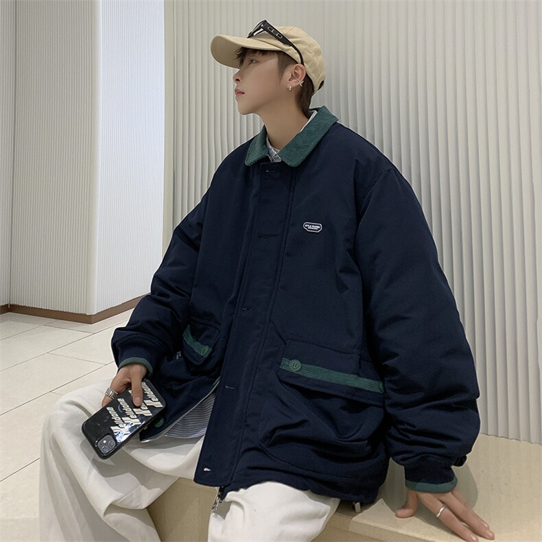 2022外套男秋冬韩版潮流潮牌棉服男休闲百搭上衣棉衣M0814-P85图片