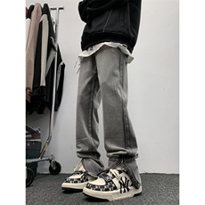 裤口拉链美式高街vibe牛仔裤设计感XZ310A-4-NZ09-P55，男装牛仔裤，星座310A-4