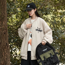 秋美式复古麂皮绒飞行棒球服中性风男女夹克外套JF251-P80控108，男装夹克，电商B370