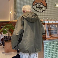 拉链长袖春秋男标准潮青春流行ins时尚翻领外穿新款潮流纯色夹克，男装夹克，星座1210-1