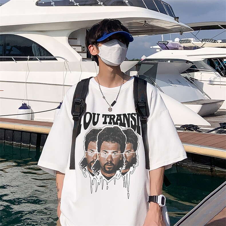 B239-D313-P28夏季短袖t恤男人物图案印花体恤上衣,男装T恤,星座514-2(原B239)